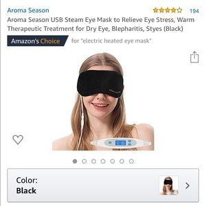Electric heated eye mask
